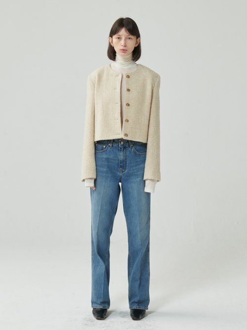 bookle tweed jacket_cream