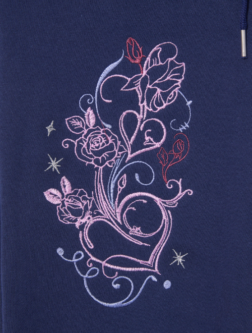 Черные хлопковые спортивные штаны Rose Tattoo