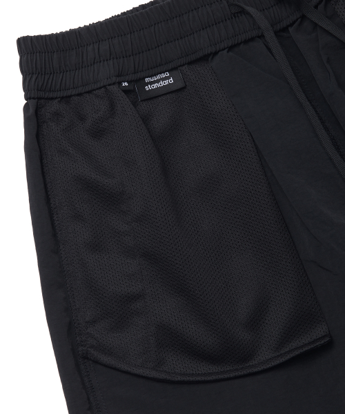 Womens Nylon Banding Shorts [Black] thumbnail 7