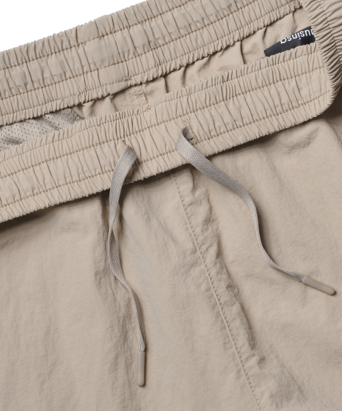 Womens Nylon Banding Shorts [Light Beige] thumbnail 5