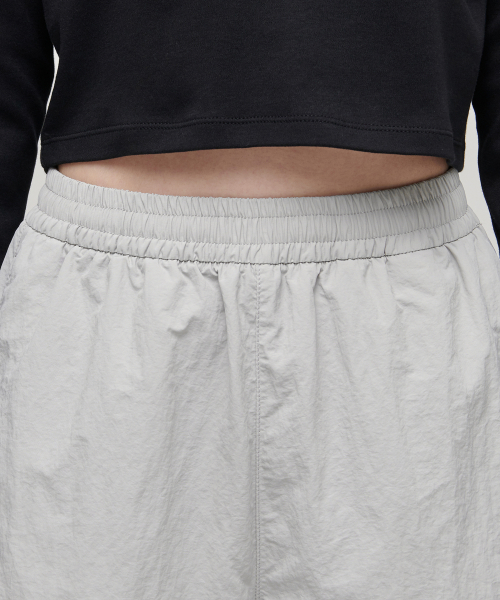 Womens Nylon Banding Shorts [Ash Grey] thumbnail 4