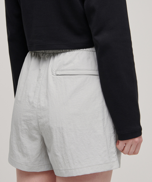 Womens Nylon Banding Shorts [Ash Grey] thumbnail 8