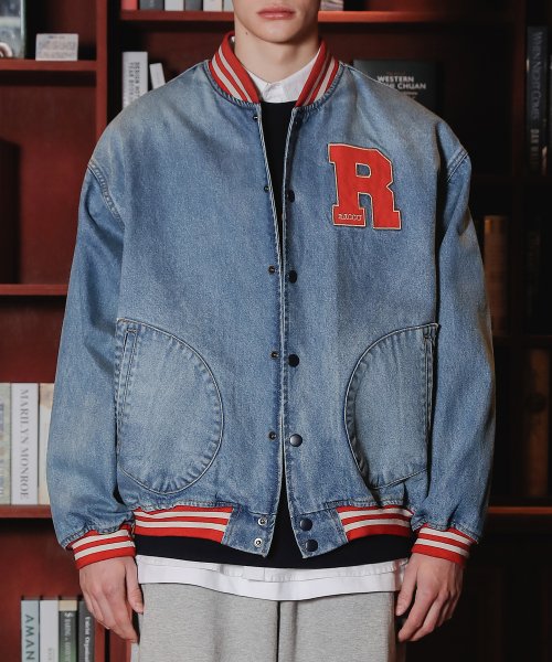 Jean on sale letterman jacket