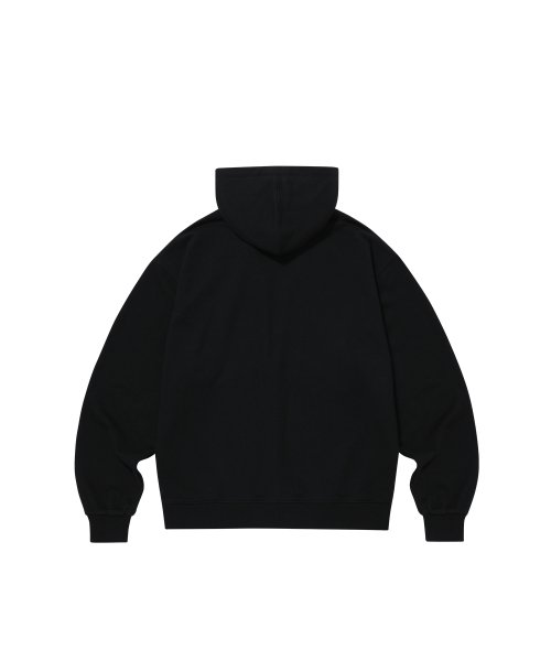 MUSINSA | WOOALONG Signature hood zip-up_BLACK