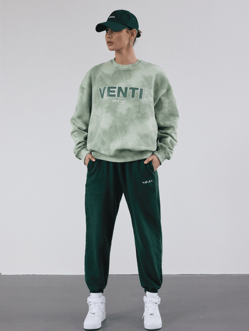 Свитшот VENTI TIE-DYE Green