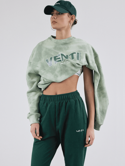 Свитшот VENTI TIE-DYE Green