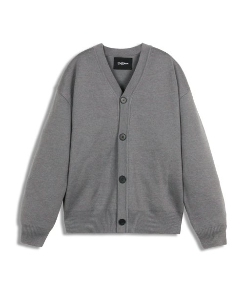 Вязаный кардиган с замшевыми патчами (Grey)