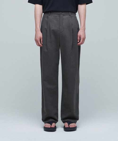 Women's Cotton Linen Denim Easy Wide Pants | MUJI USA
