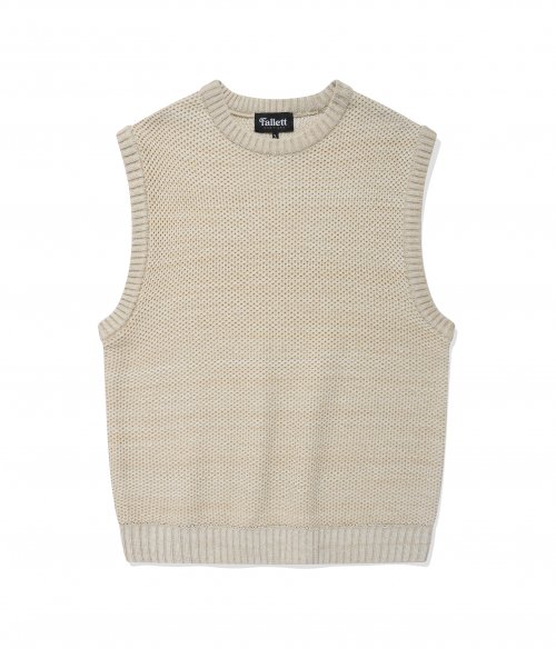 Вязаный жилет в рубчик Beige