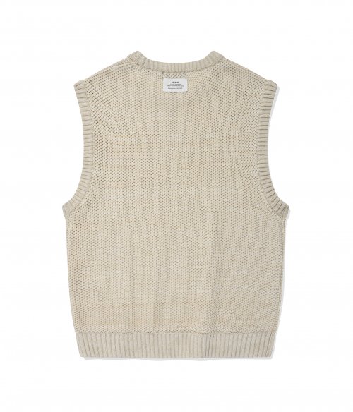 Вязаный жилет в рубчик Beige