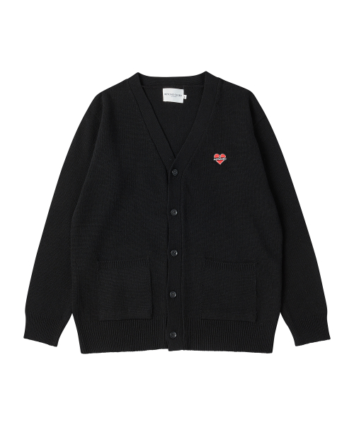 Базовый кардиган V-neck из шерсти ягненка, Black