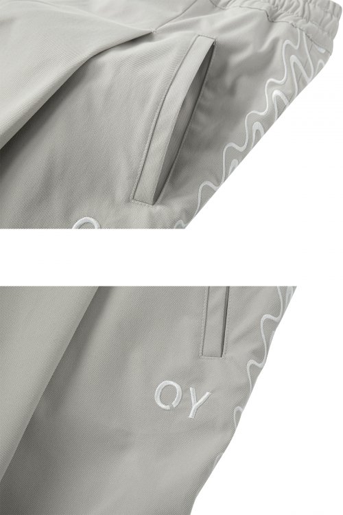 Серые брюки с волнистым логотипом (Grey)