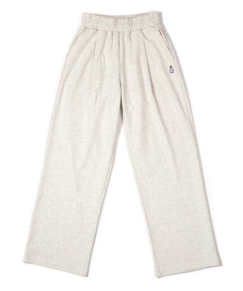 MUSINSA | GAKKAI UNIONS SINGLE PLEATED WIDE SWEATPANTS OATMEAL