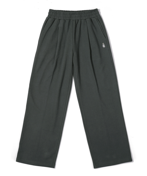 SWEATPANTS UNIONS GAKKAI WIDE | MUSINSA CHARCOAL SINGLE PLEATED