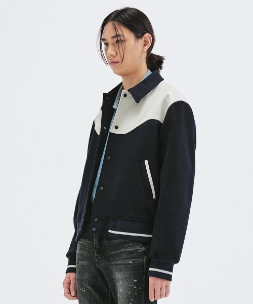 LMOOD wavy varsity jacket ジャケット アウター - ブルゾン