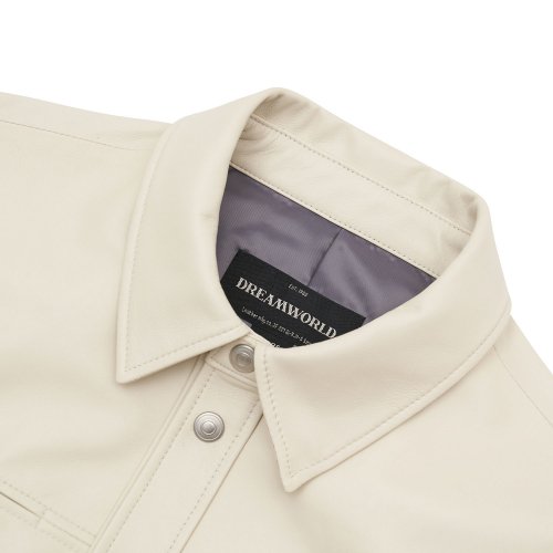 LAMBSKIN SHIRTS JACKET (IVORY)