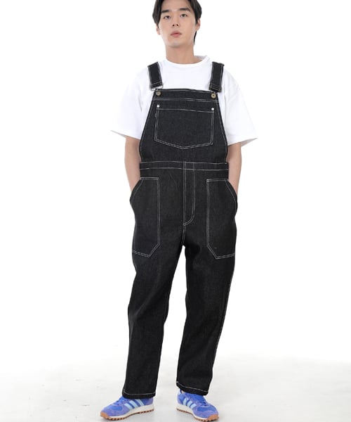 Джинсовый полукомбинезон Worker&Builder WNB-605, чёрный WHS