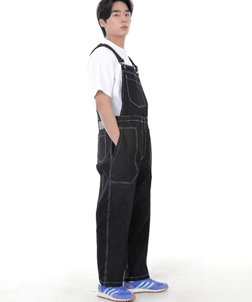 Джинсовый полукомбинезон Worker&Builder WNB-605, чёрный WHS