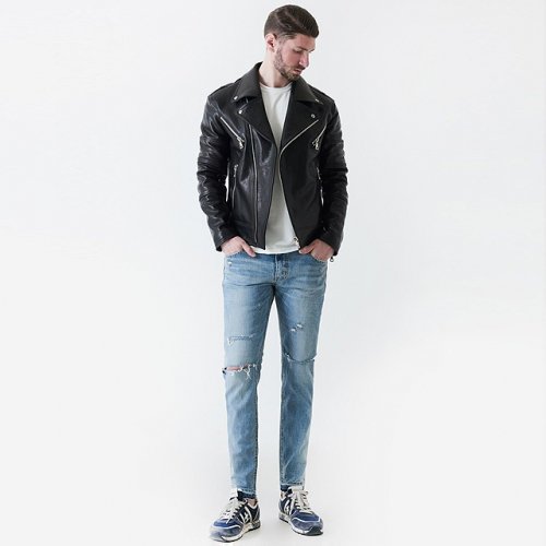 Кожаная куртка-косуха Elaborate Rider Lambskin (BLACK)