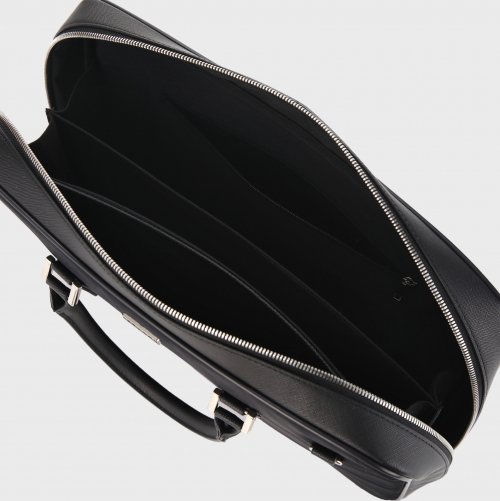 recycled nylon wide open briefcase (BK)