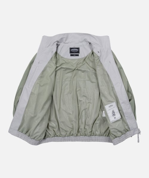 NYLON SET-UP TRACK JACKET _ LIGHT GRAY