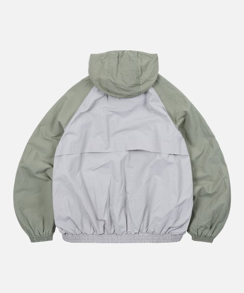 NYLON SET-UP TRACK JACKET _ LIGHT GRAY