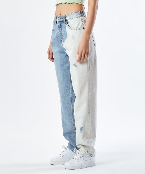 Discharging Tapered Denim Pants