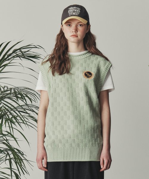 VSW Emblem Knit Vest Apple Green