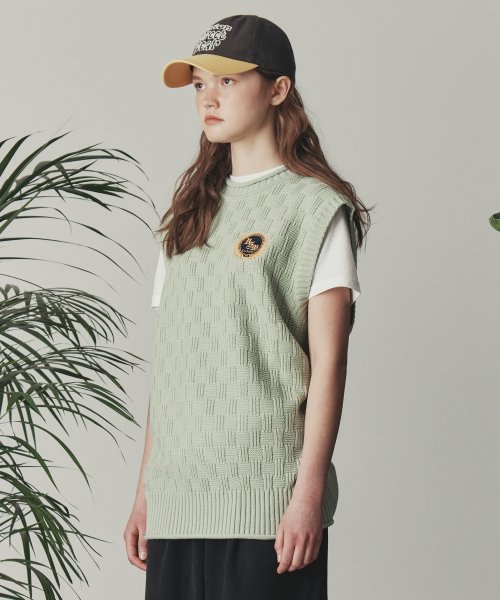 VSW Emblem Knit Vest Apple Green
