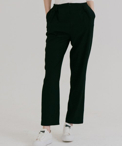 SOFT SEMI TAPERED SPAN SLACKS DARK NAVY