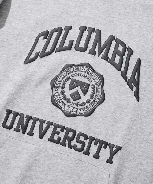 UNIVERSITY SEAL LIGHT TERRY HOODIE Melange Gray