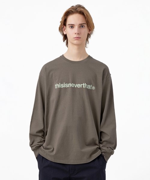 MUSINSA | thisisneverthat® (SS22) T-Logo L/S Tee Dark Mocha