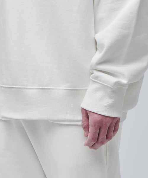 OVERSIZED HALF ZIP SWEATSHIRT [CREAM] thumbnail 8