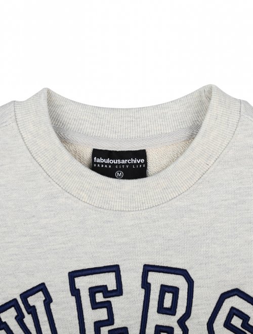 Свитшот унисекс Regular Fit с вышивкой University, Oatmeal (FCC1TS402M)