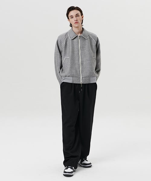 Университетская куртка с пайетками и полосой (Grey)