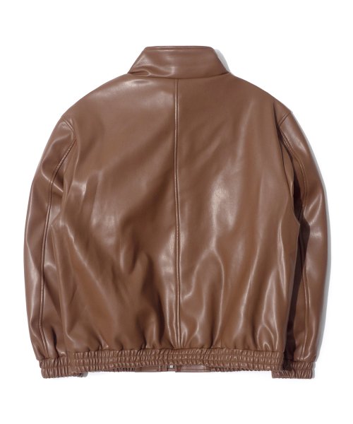 GB Synthetic Leather Hidden Jacket (Brown)