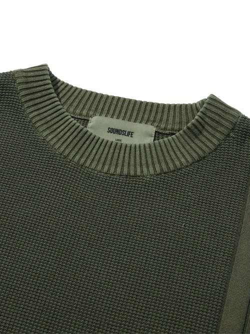 Double Faced Pullover Knit Khaki