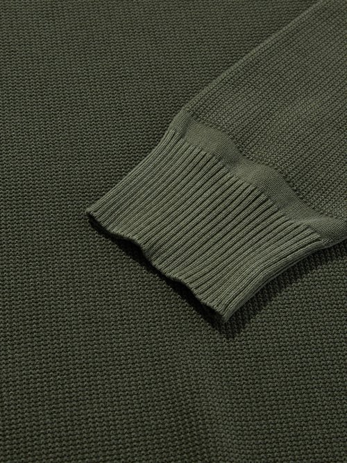 Double Faced Pullover Knit Khaki