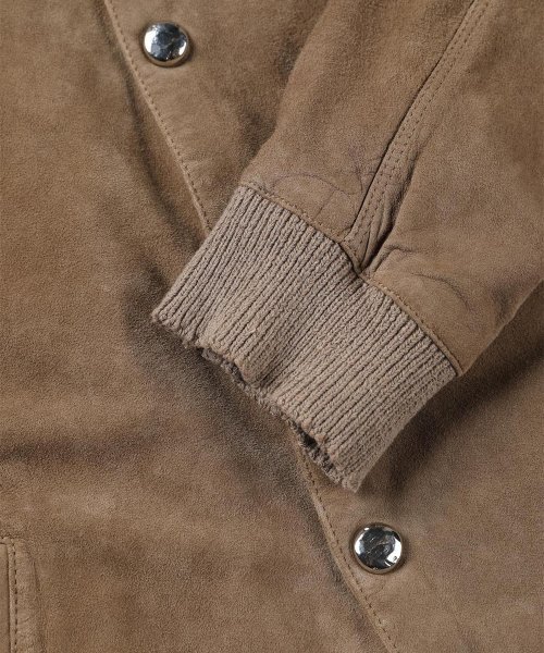 Замшевый бомбер [Beige]