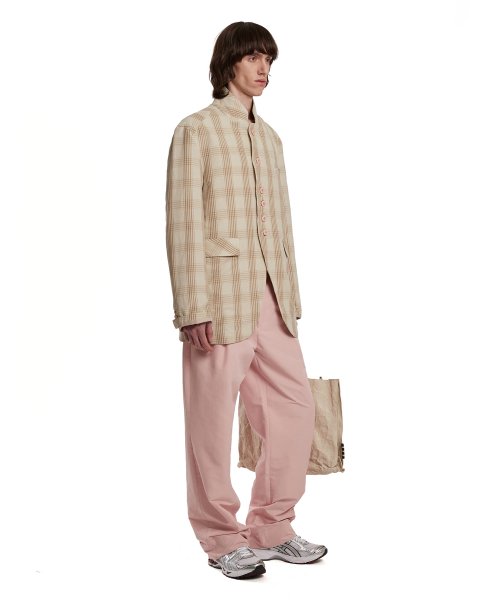 Check Linen Blazer_Beige