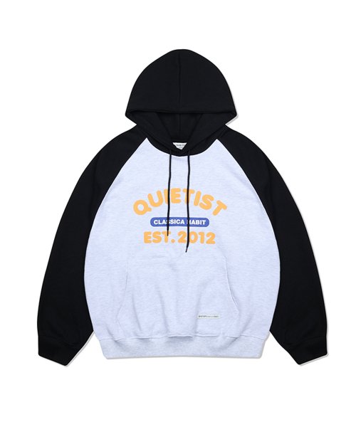 Худи реглан QT Block - Melange Gray