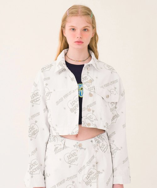 Love JF Crop Jacket(WHITE)