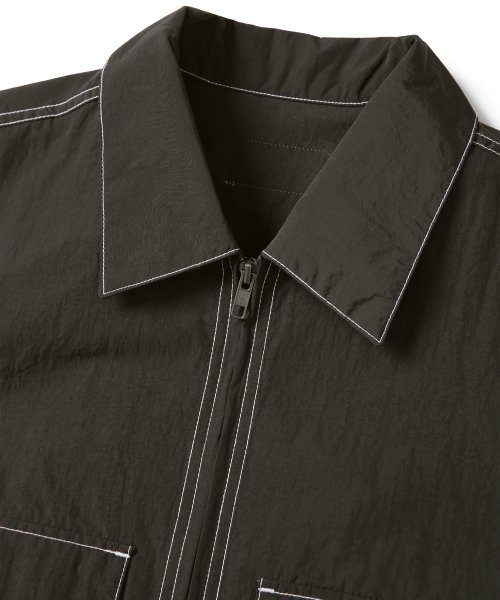 MUSINSA | thisisneverthat® Contrast Stitch Jacket Charcoal