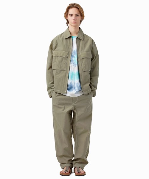 MUSINSA | thisisneverthat® Contrast Stitch Jacket Sage