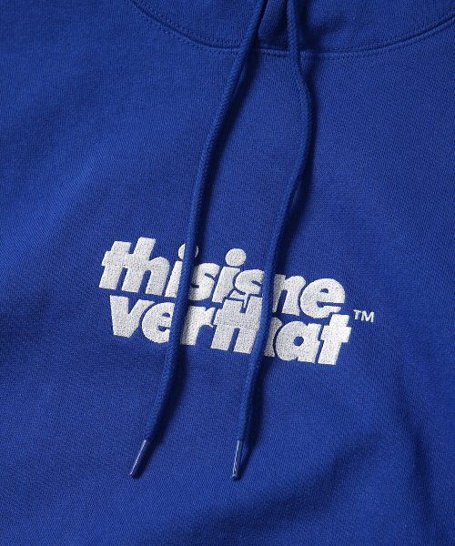 MUSINSA | thisisneverthat® OL Logo Hoodie Royal