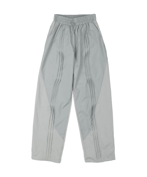 MUSINSA | OJOS Wavy Windbreaker Pants / Gray