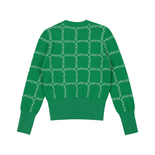 Logo Pattern JQD Round Knit_Green