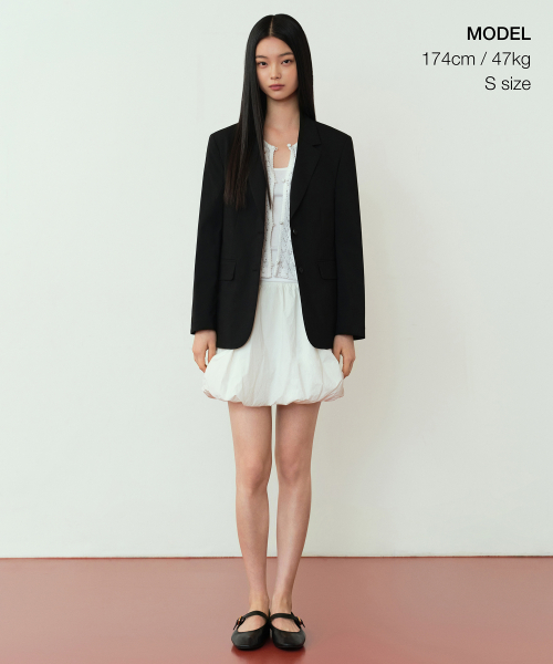COOLTANDARD WOMENS BASIC BLAZER [BLACK]