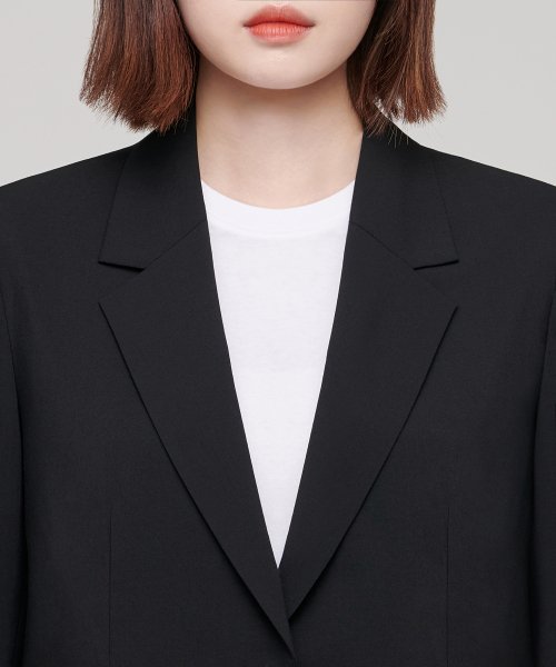 COOLTANDARD WOMENS BASIC BLAZER [BLACK]