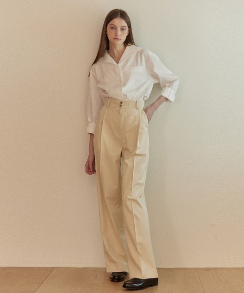 Two-buttons loose-fit брюки 2 Color